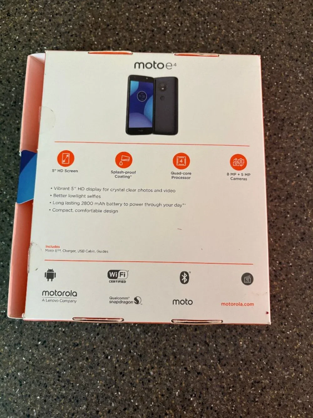 NIB Motorola Moto e4 phone